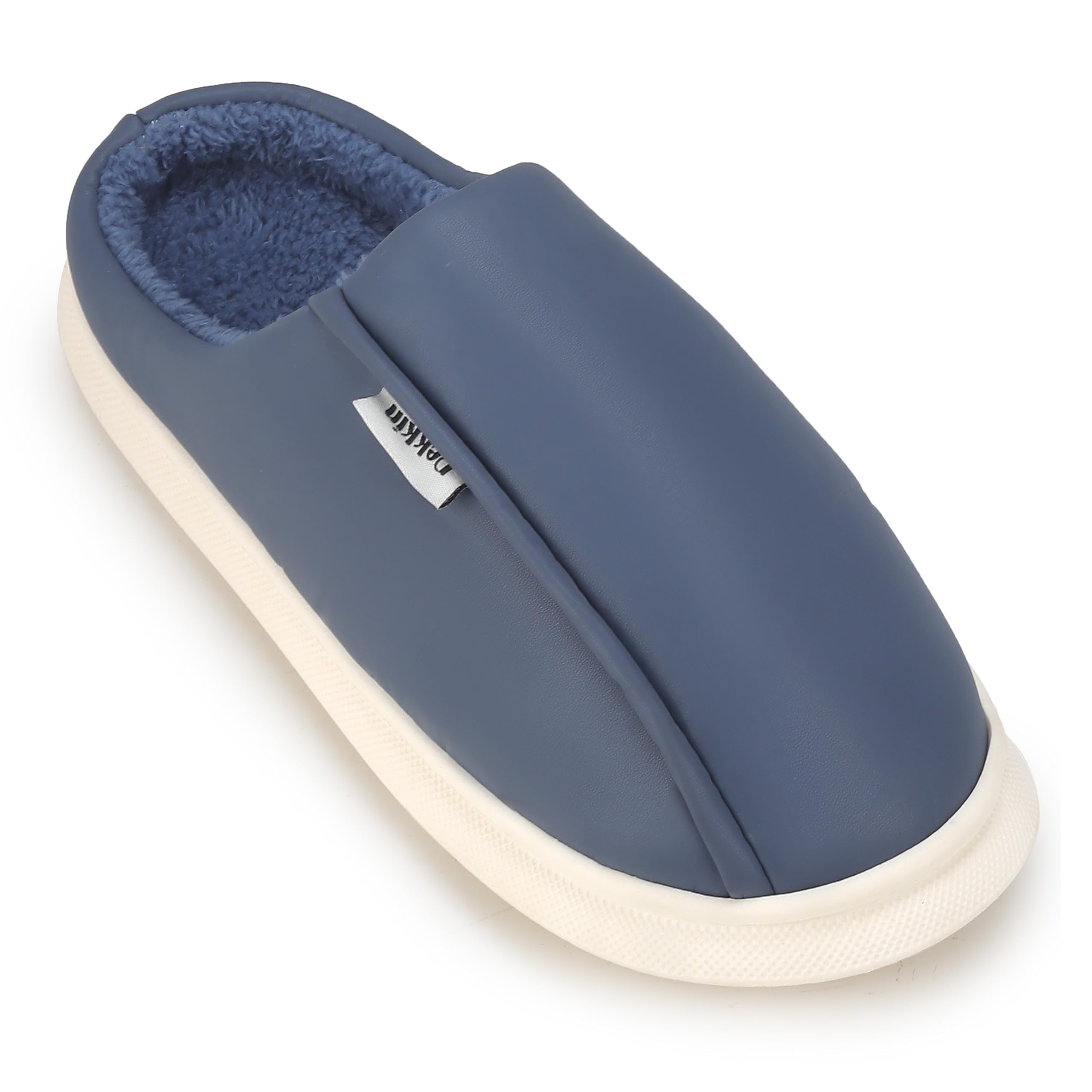 Dekkin Mens Winter Home Indoor Rexine Design Fur Slip on Slipper Navy Blue, 7.5 To 8.5 UK (B0CHQV8D16) Amazon Price History, Amazon Price Tracker
