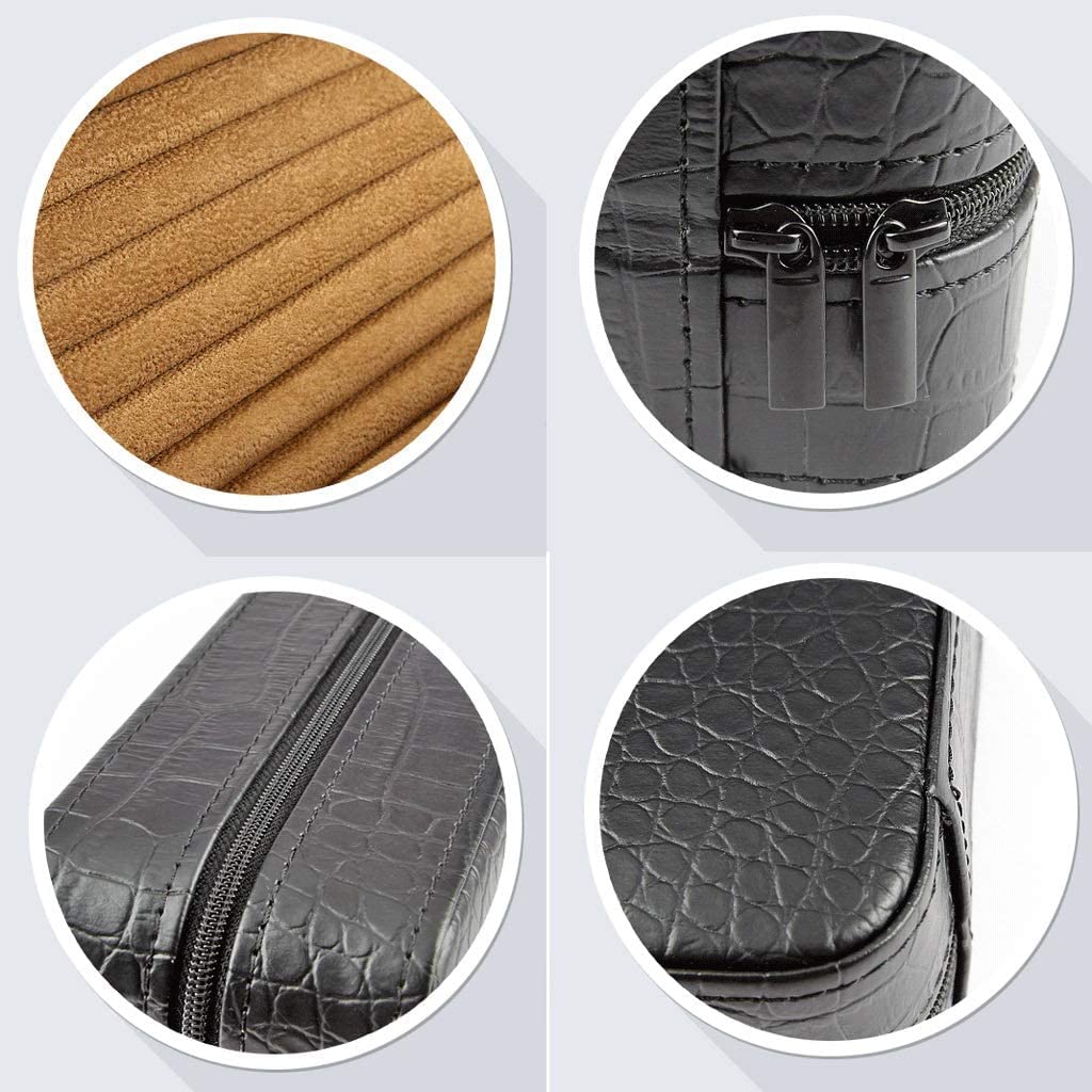 Schmuckkasten Schmuckkästchen Schmuckbox Leder Reise Tragbare Große Kapazität Ring Box Samt Innen Doppelschicht Schmuck Organizer Box Für Frau. Schmuckschatulle (Color : A, Size : 9.5x18.5x8cm)