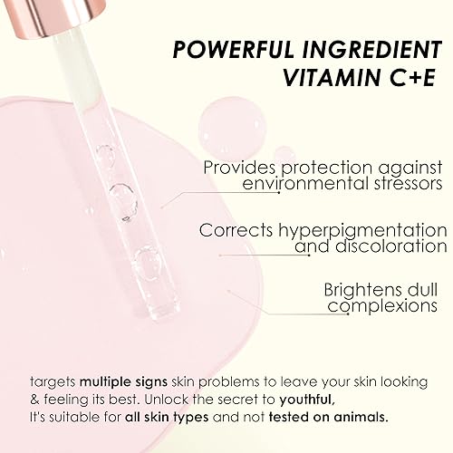 Miniatura 4 de ALMOES SERUM 20% Vitamina C, alfa arbutina, ácido poliglutámico, ácido hialurónico, vitamina E, colágeno, fórmula minimizadora de poros, suero