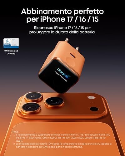 Anker Nano caricatore iPhone da 45W con Smart Display - 2
