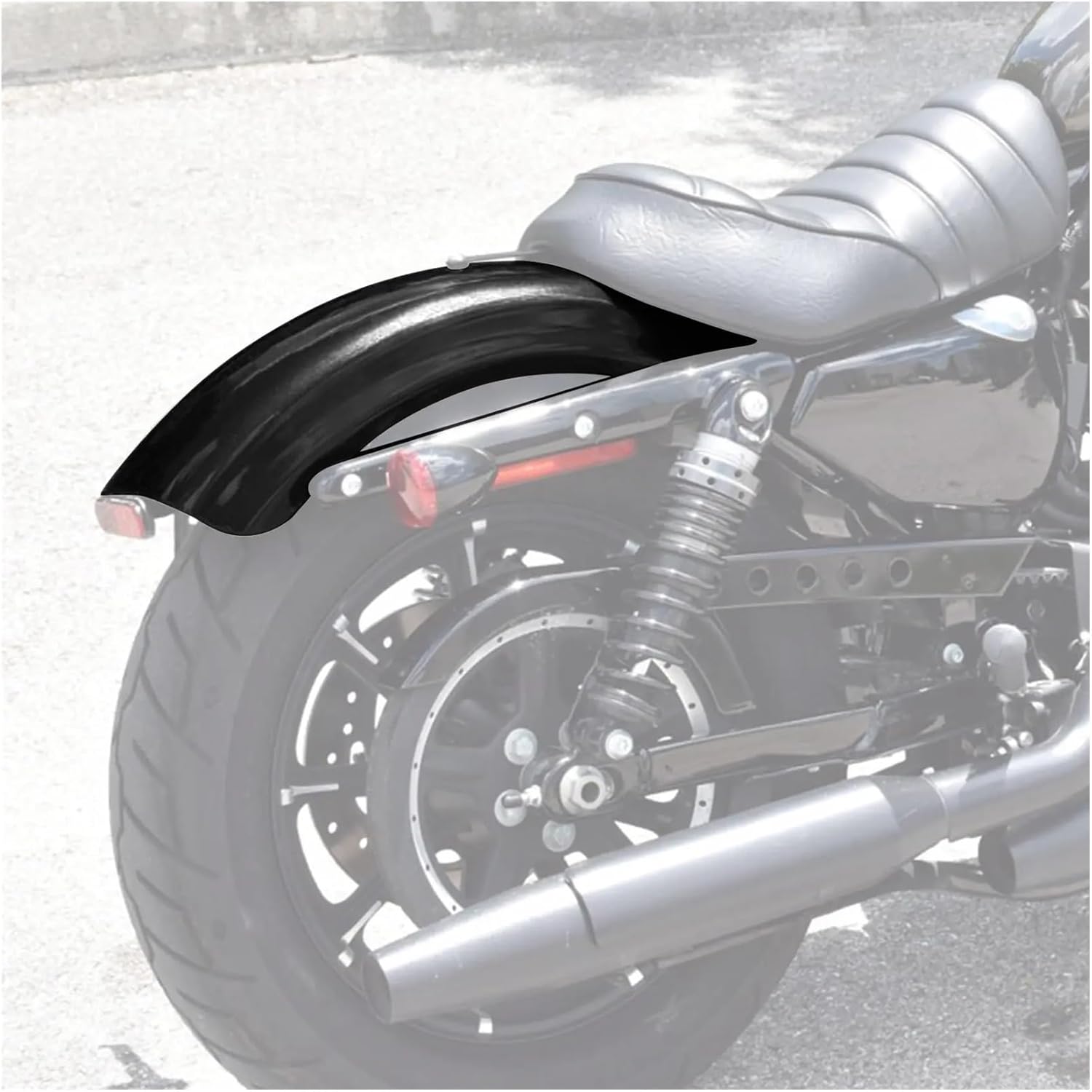 Fit for Harley Sportster XL 883 1200 2010-2022 Forty-Eight XL1200X Motorcycle Mudguard(Unpainted Black)