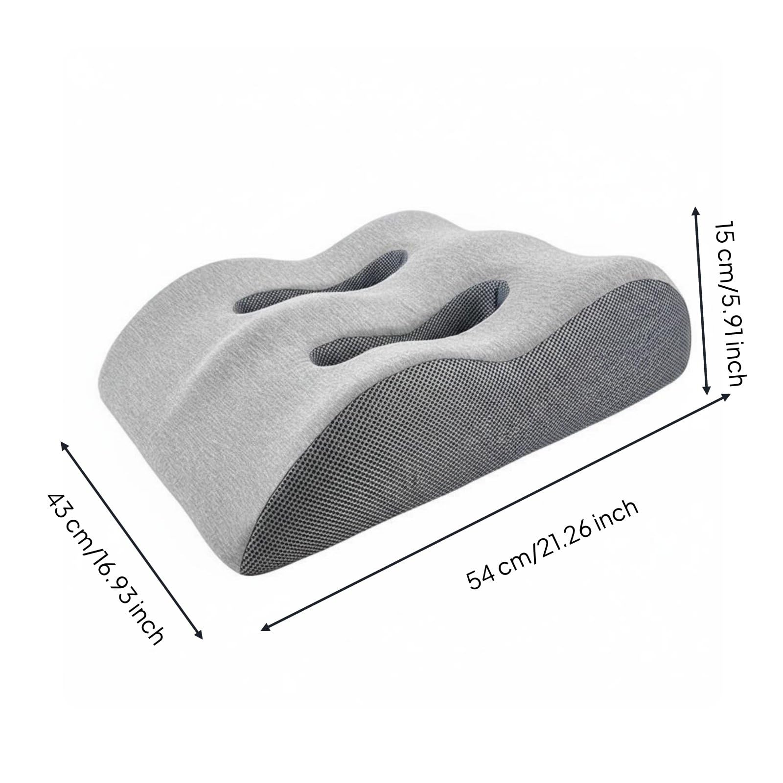 Almohada de Soporte para Piernas para Piernas Cojín Elevador Almohada Ortopédica Cojín Ergonómico Tejido Lateral Respirable Que Mantiene Adecuada para, Gris Claro, 54 43 15