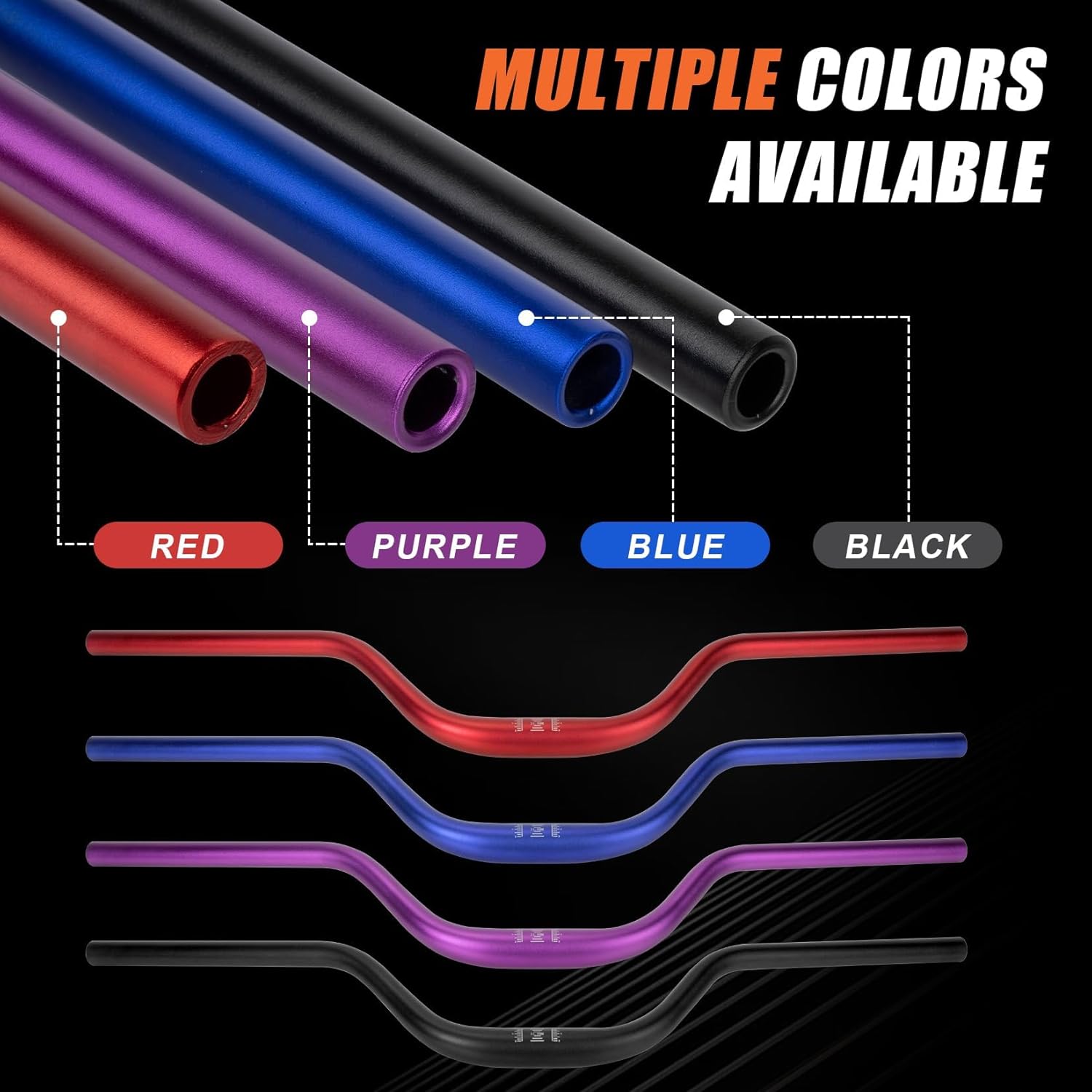 Motorcycle Handle Bars, PSLER Heighten Handlebars 7/8 22mm Handlebars 31.8mm Riser Handlebar for Sur Ron Light Bee X/S Segway X160/X260 Talaria Sting MX3 R MX4 Talaria XXX E-Ride Pro 79Bike (Purple)