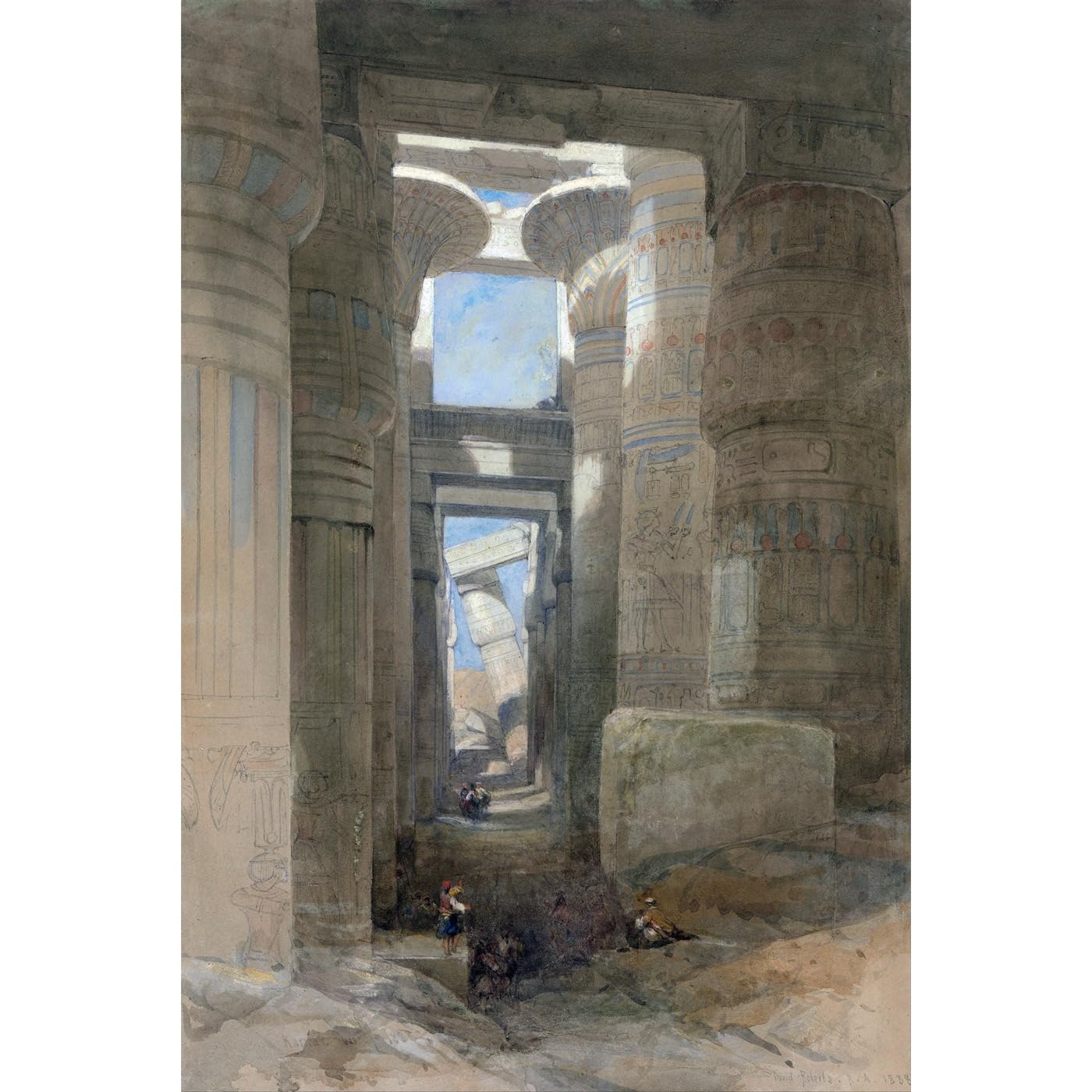 Décoration murale sur toile Karnak David Roberts grand format 76x101 - 2