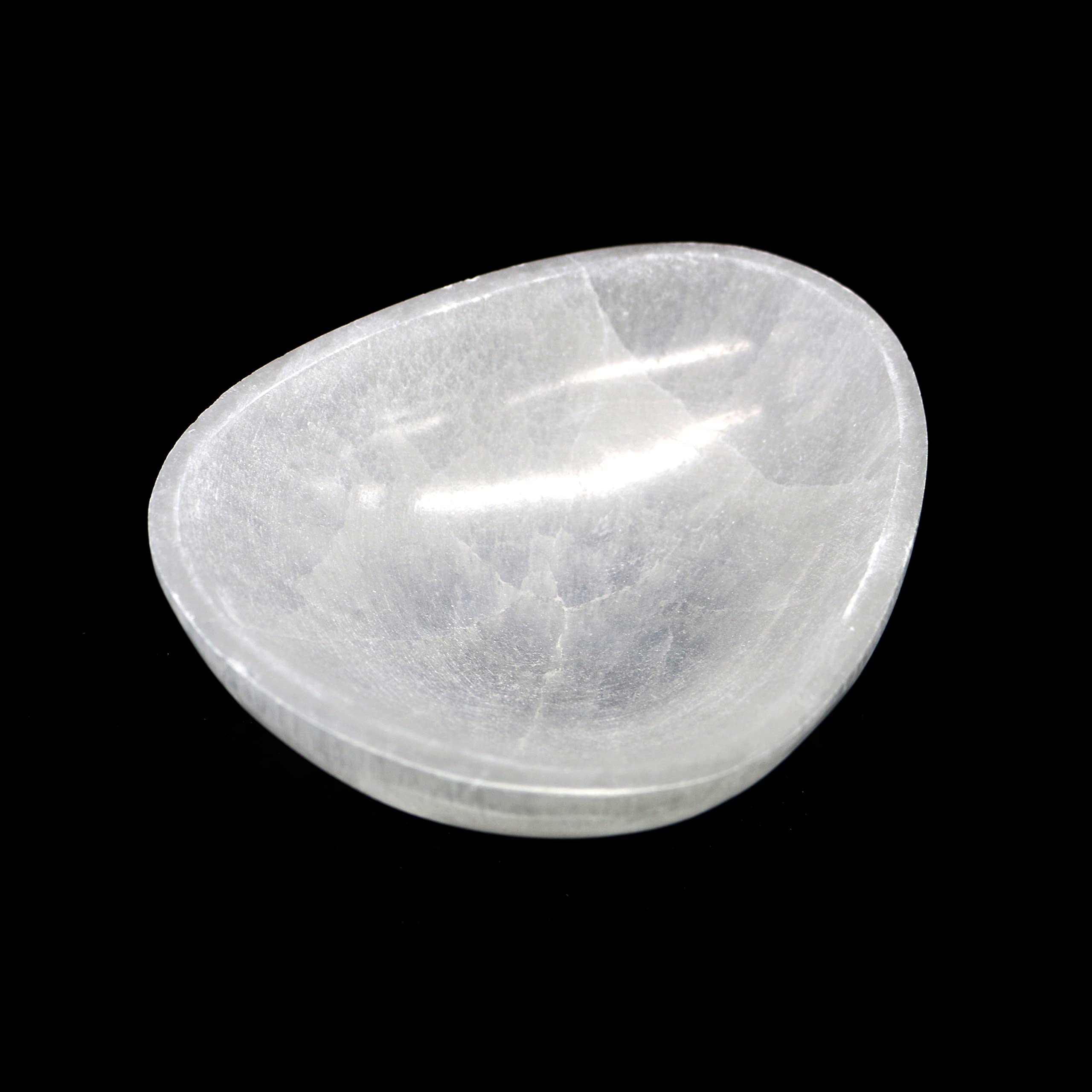 Soul SticksSelenite Crystal Bowls for Smudging, Healing, Recharging Crystals | Pure Selenite Smudge Bowl & Crystal Charging Station Ethically Sourced in Morocco (Libre - 6 Inch)