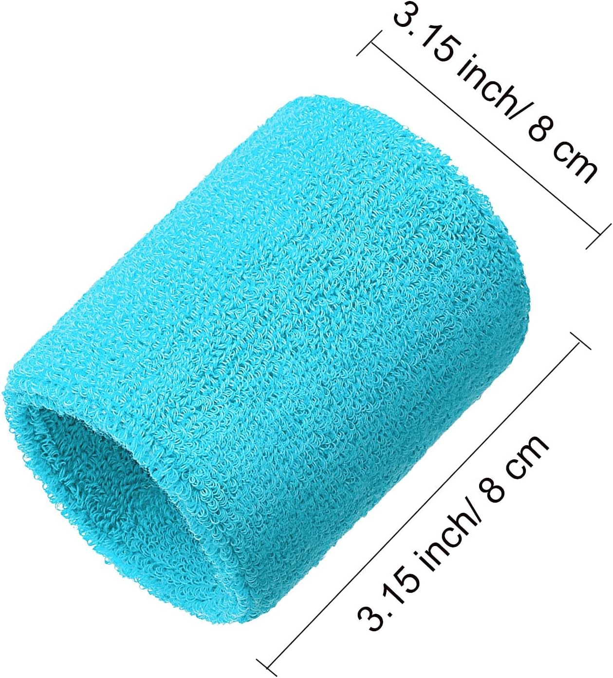 6 Pack Wrist Sweatbands Tennis Wrist Bands Absorbent Sweatbands for Football Basketball Running Athletic Sports and Working Out (Aqua) : Sports & Outdoors