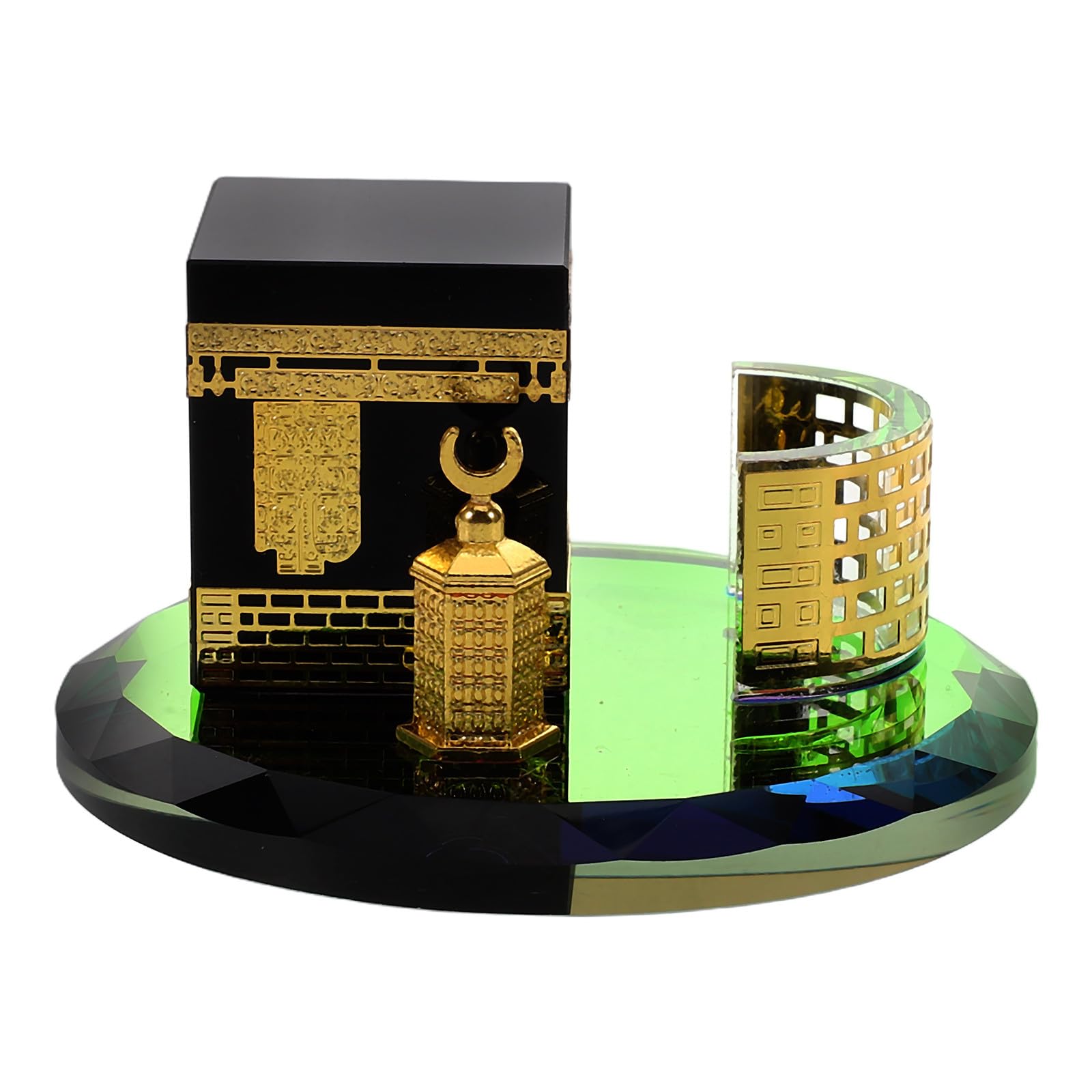 Kaaba en cristal coloré Tofficu, parfait souvenir islamique pour salon et bureau