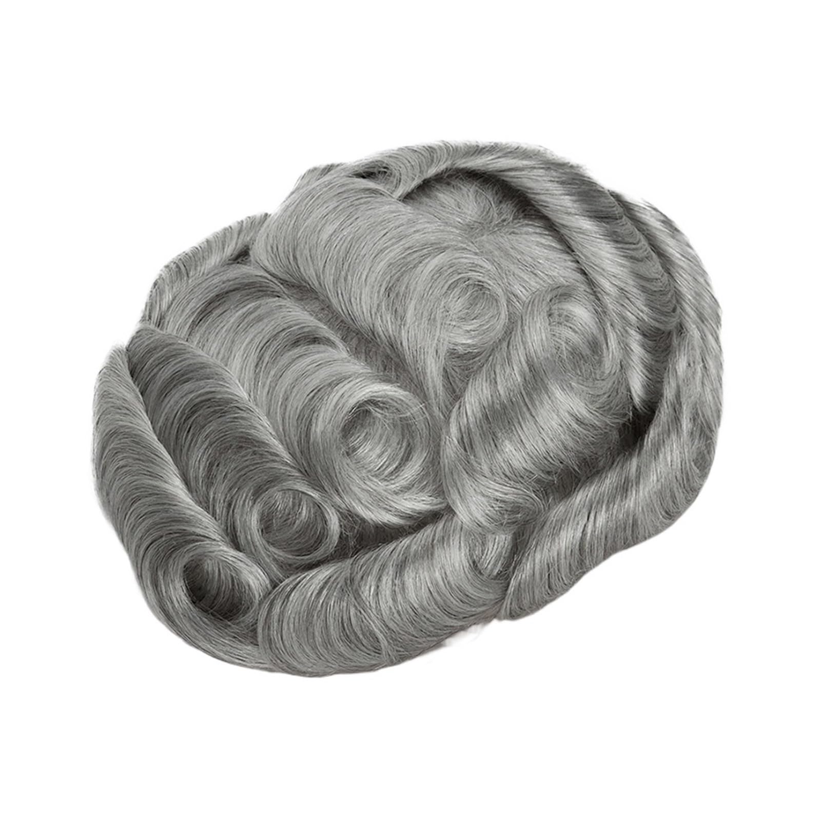 Uomini Umani anteriori naturali capelli grigi maschili Acconciatura