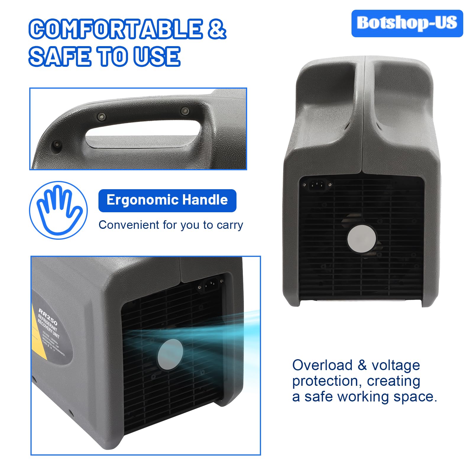 Macchina Recupero Refrigerante 3/4 HP Doppio Cilindro 110V 60Hz - Nuova