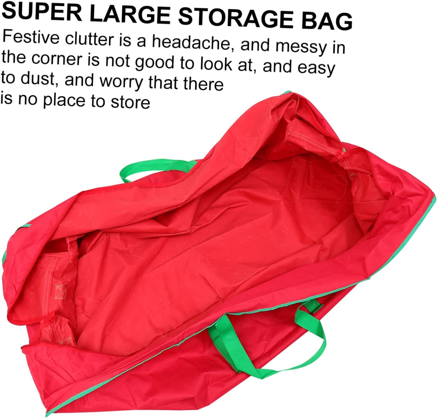 12l Christmas Ornament Storage Bag Foldable Outdoor Cover Holiday Decorations Organizer Bag