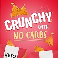 Vista 5 de Keto crackers cero carbohidratos sin azúcar (queso cheddar) deliciosas galletas bajas en carbohidratos sin gluten, saludables para adultos y niños
