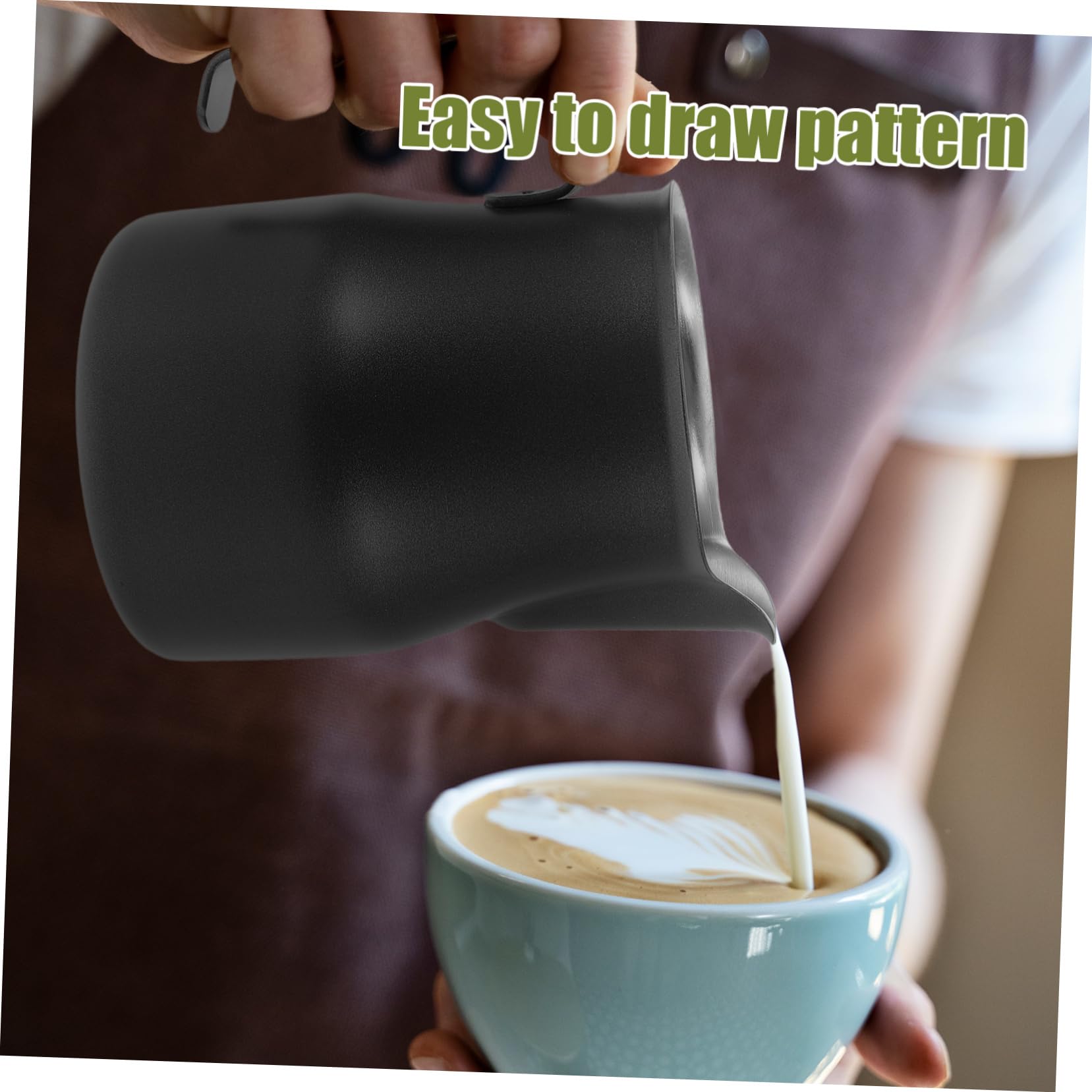 DOITOOL Taza De Café Para Espumar Leche De Acero Inoxidable Jarra Para Espumar Leche Para Espresso Para Hacer Latte Art Casa o Cafetería