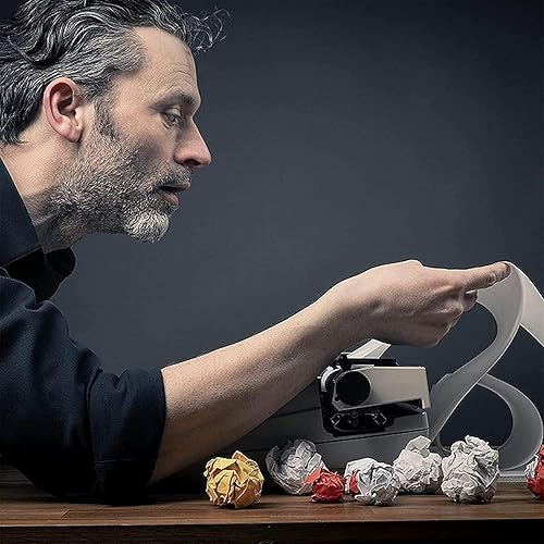 Miniatura 5 de Máquina de escribir manual portátil tradicional, máquina de escribir vintage para un flujo nostálgico, diseño retro anticuado, perfecto para