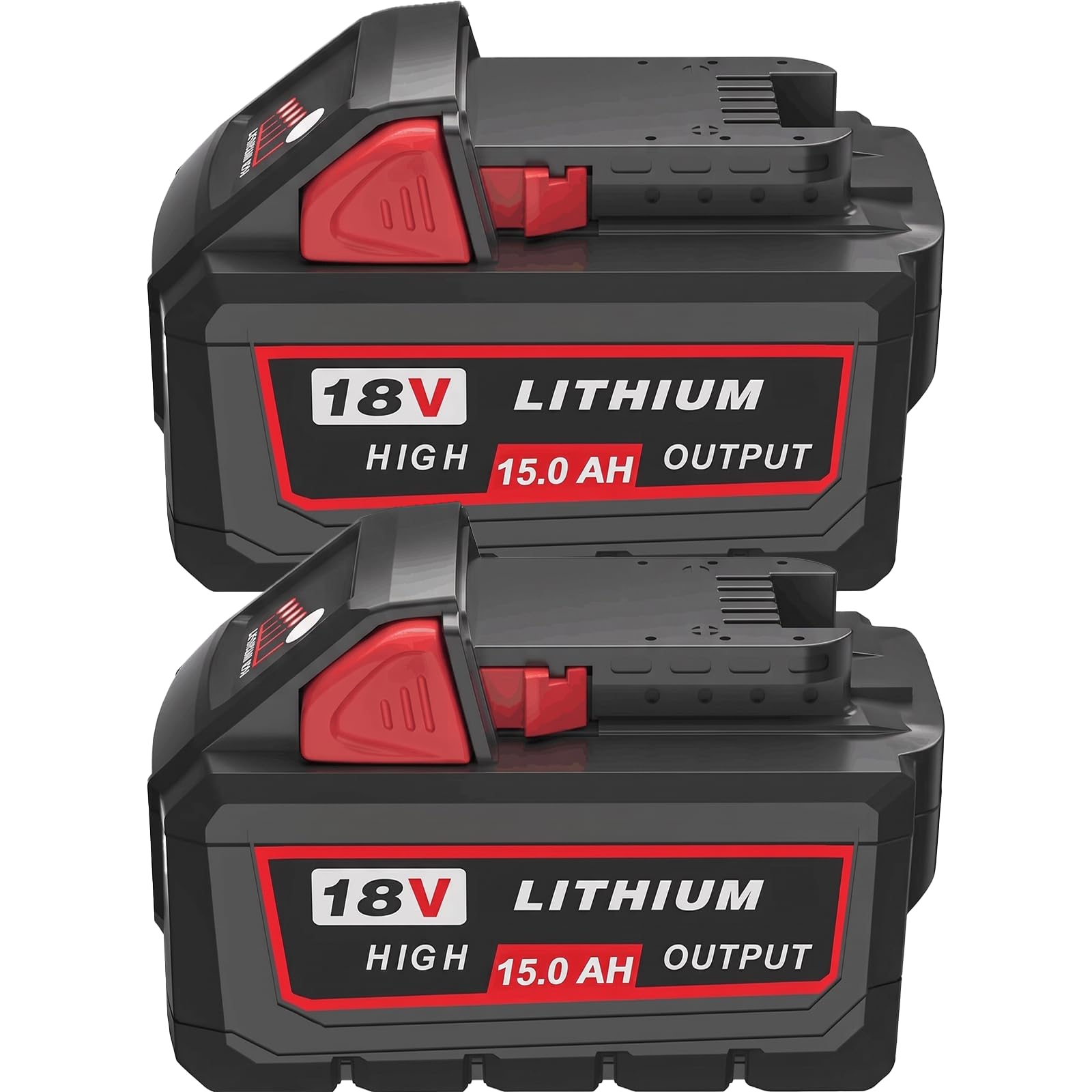 2Pack 18Volt 15.0Ah Replacement for Milwaukee 18V Battery 48-11-1880 | 15000mAh High Outp…