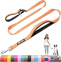 Vista 19 de TSPRO Correa táctica para perro, manos libres, resistente, ajustable, con mango acolchado y cierre de seguridad de metal para caminar, correr, Negro