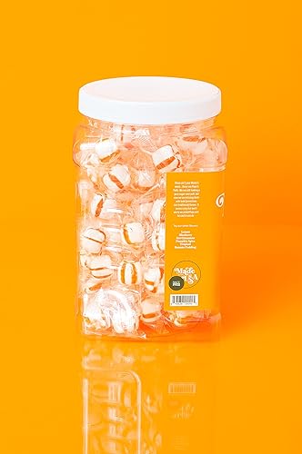 Miniatura 3 de Papa's Puffs Caramelo de azúcar puro con sabor a naranja, envuelto individualmente en una bañera resellable, sin grasa, sin gluten, sin colesterol,