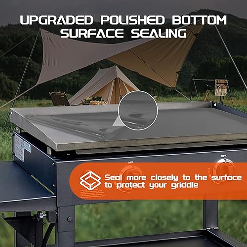 Miniatura 2 de Alfombrilla de silicona para parrilla Blackstone de 28 pulgadas (no compatible con 28XLPro), cubierta de silicona de grado alimenticio resistente,