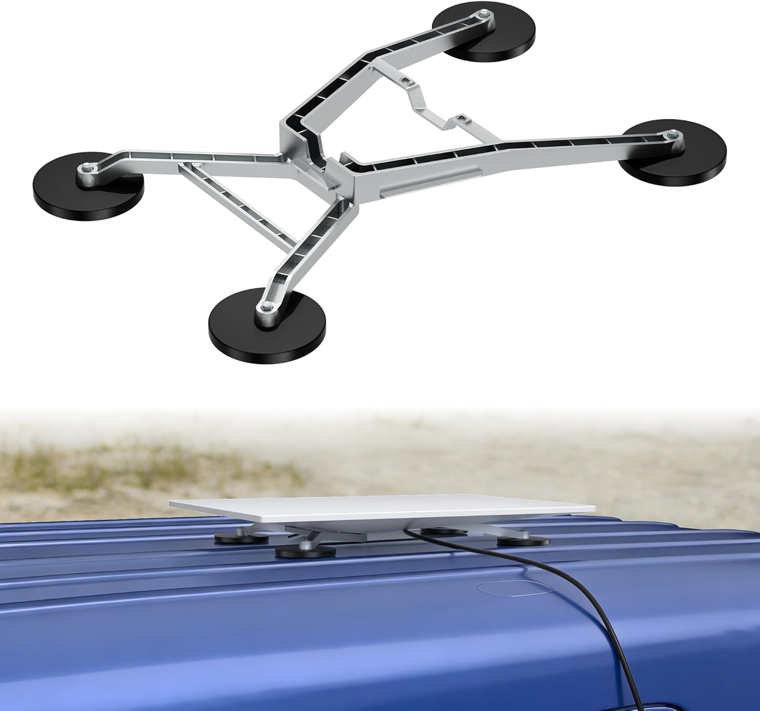 Starlink Gen 3 Magnetic Roof Mount, 520Lbs Gen 3 Starlink Standard Mounting Kit No Drill Car Roof Mount Heavy Duty Strong Rubber Coated Magnets for RV Truck Roof Quick Release