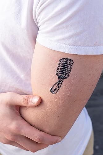 Miniatura 7 de Tatuajes temporales - Volumen IV - 8 tatuajes temporales  tatuajes faciales  Micrófono, signo de dólar, diamante, ancla, etc.  Thug Life  Tatuajes