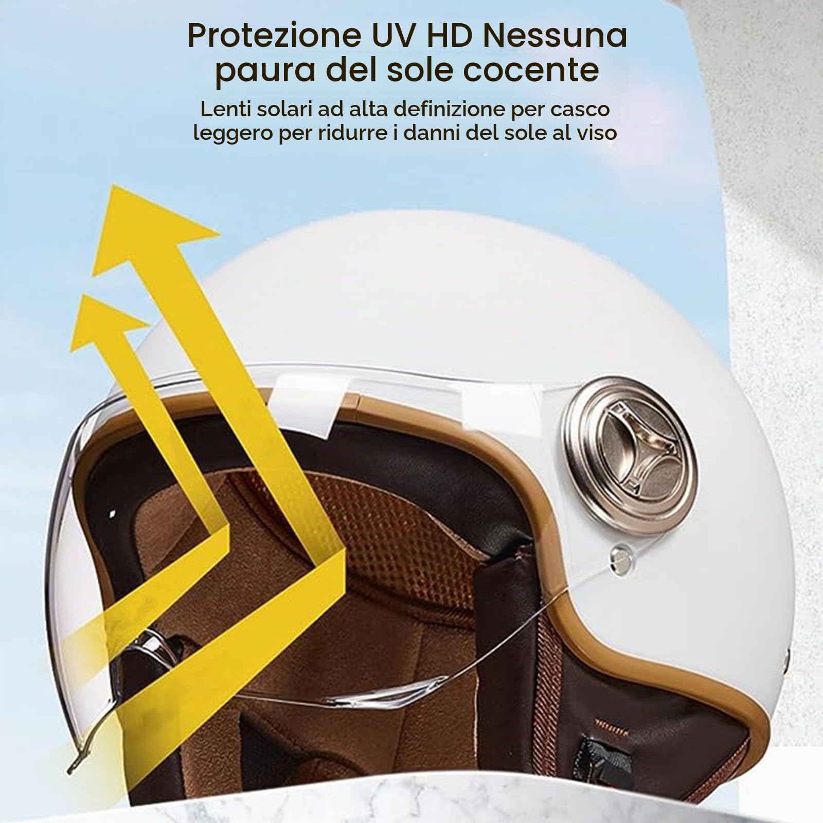 Casco Moto Jet Bambino Casco Moto Bambino Omologato ECE Casco Scooter Per Bambini E Bambine Con Visiera Antigraffio C,54-61cm