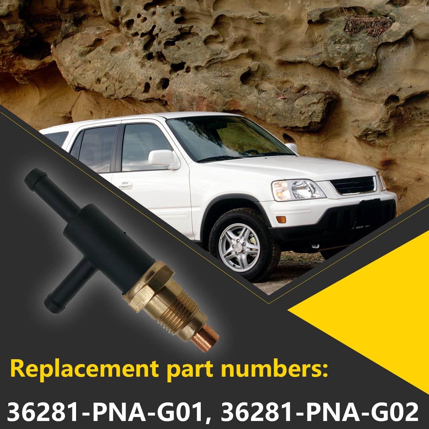 36281-PNA-G02 Air Injection Control Solenoid Valve, Compatible with 2001-2007 Honda CRV Stream 2.0 L 2.4 L,Replace for 36281-PNA-G01 36281-PNA-G02