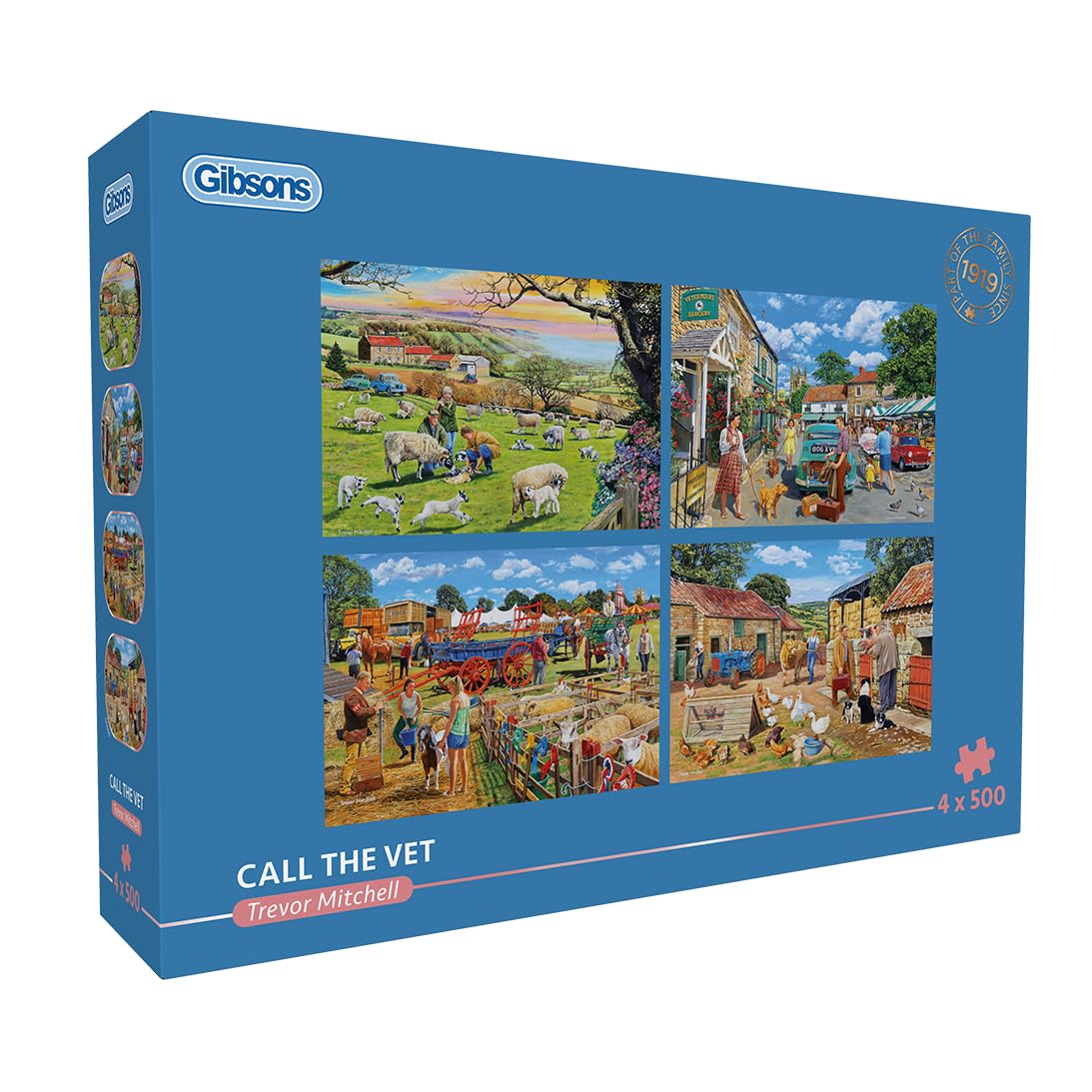 Gibsons Puzzle Call The Vet 4x500 Teile Bauernhoftiere Erwachsene