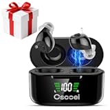 32-Channel Rechargeable OTC Hearing Aids for Seniors & Adults - Invisible In-Ear Sound Amplifier with Noise Cancellation & Charging Case - for Mild to Moderate Hearing Loss&comma;Auto On&sol;Off