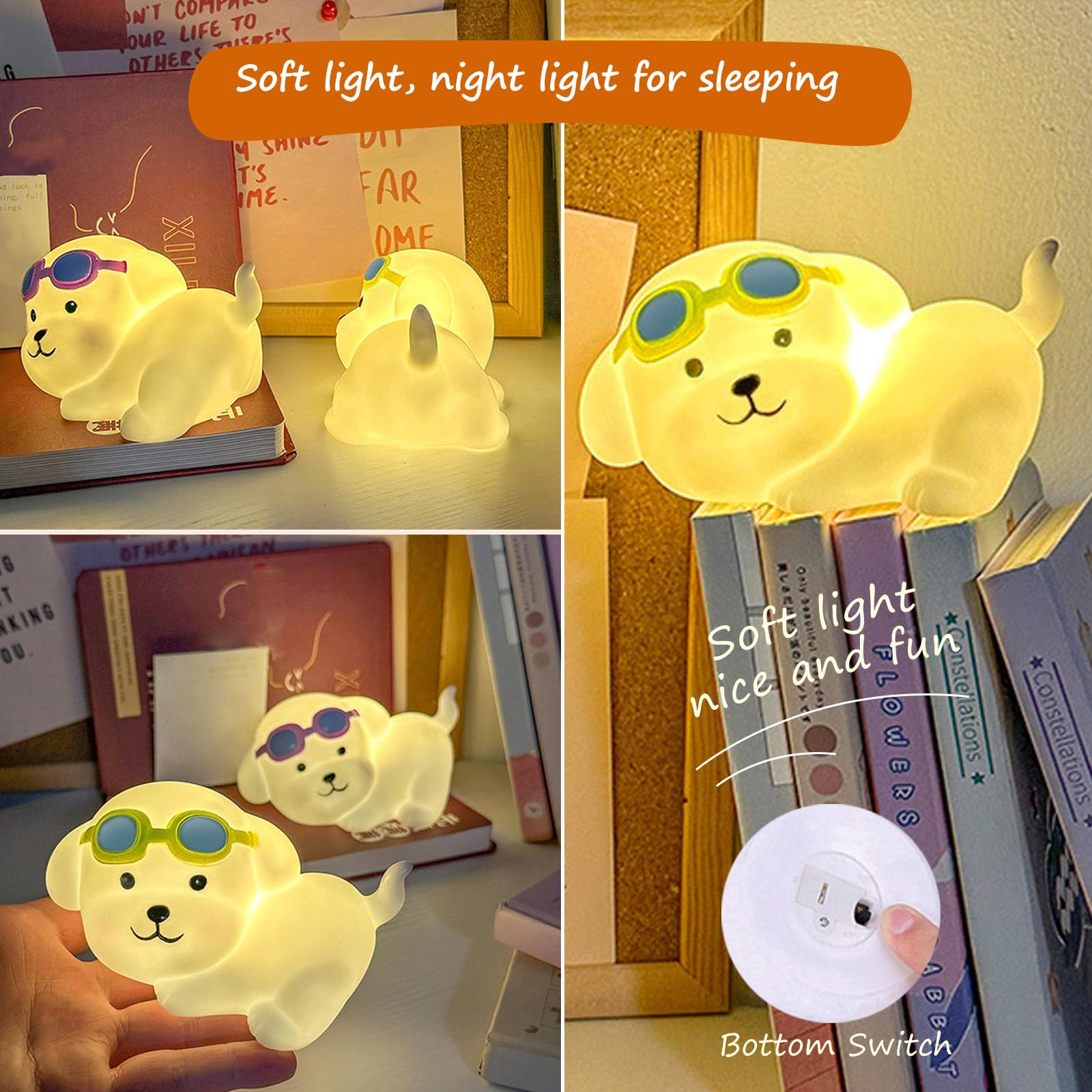 ONLYFUN Kit di Pittura per Cani Fai-da-Te - per Ragazze e Compleanni, Lampada 3D per Cani da Colorare e da Usare come Luci Notturne, Giocattolo Ideale per Bambini dai 3 ai 12 Anni