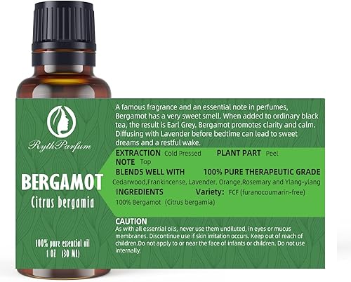 Miniatura 9 de Aceite de bergamota (3 paquetes de 1 oz) con cuentagotas  Aceite natural 100% puro sin diluir con cuentagotas para difusor, humidificador,
