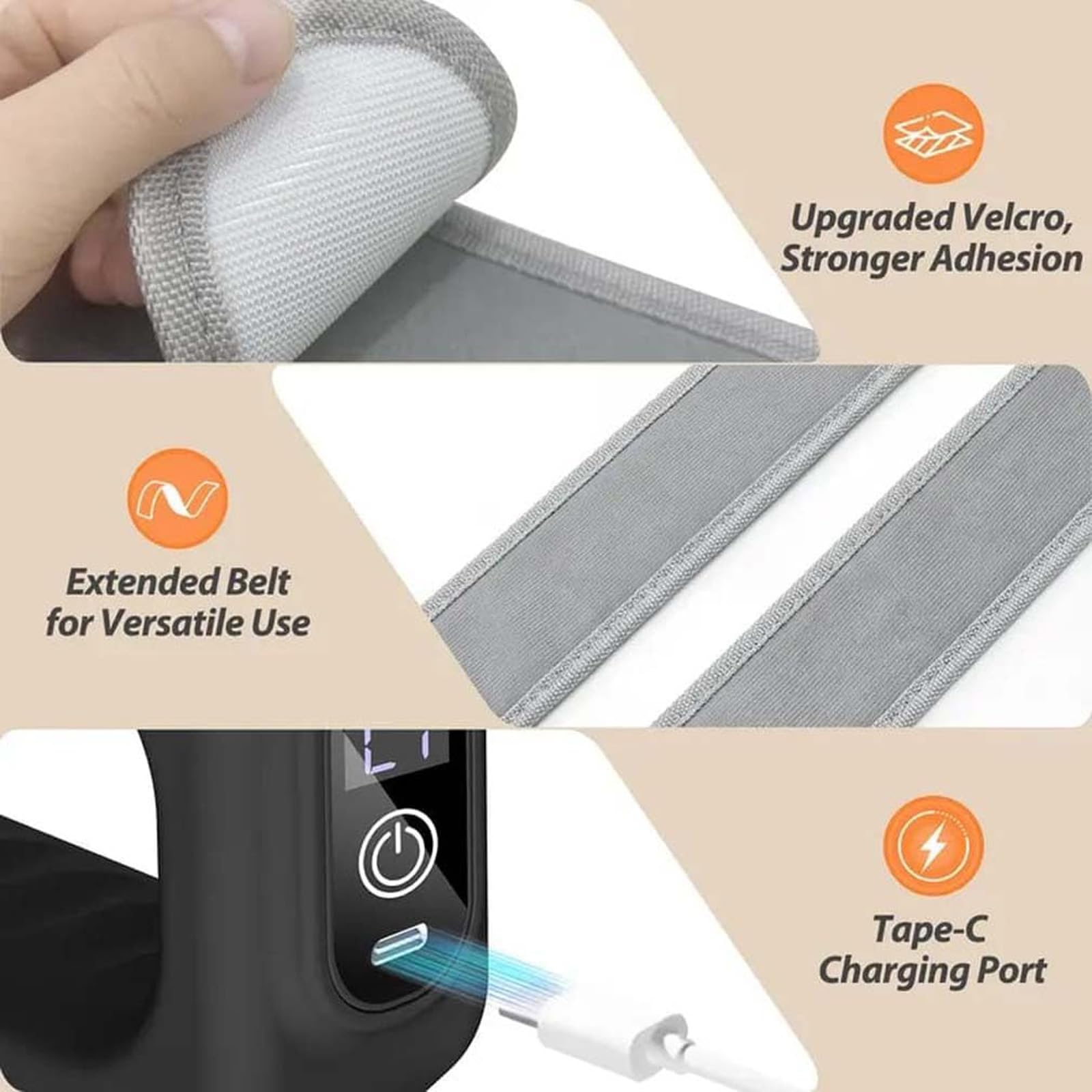 Mini Anillo Eléctrico De Masaje Muscular, Masajeador Eléctrico De Fascia Con Modos Ajustables, Herramienta De Masaje «Fascia Blaster», 10 Niveles De Intensidad, Quema Rápida De Grasa (A)