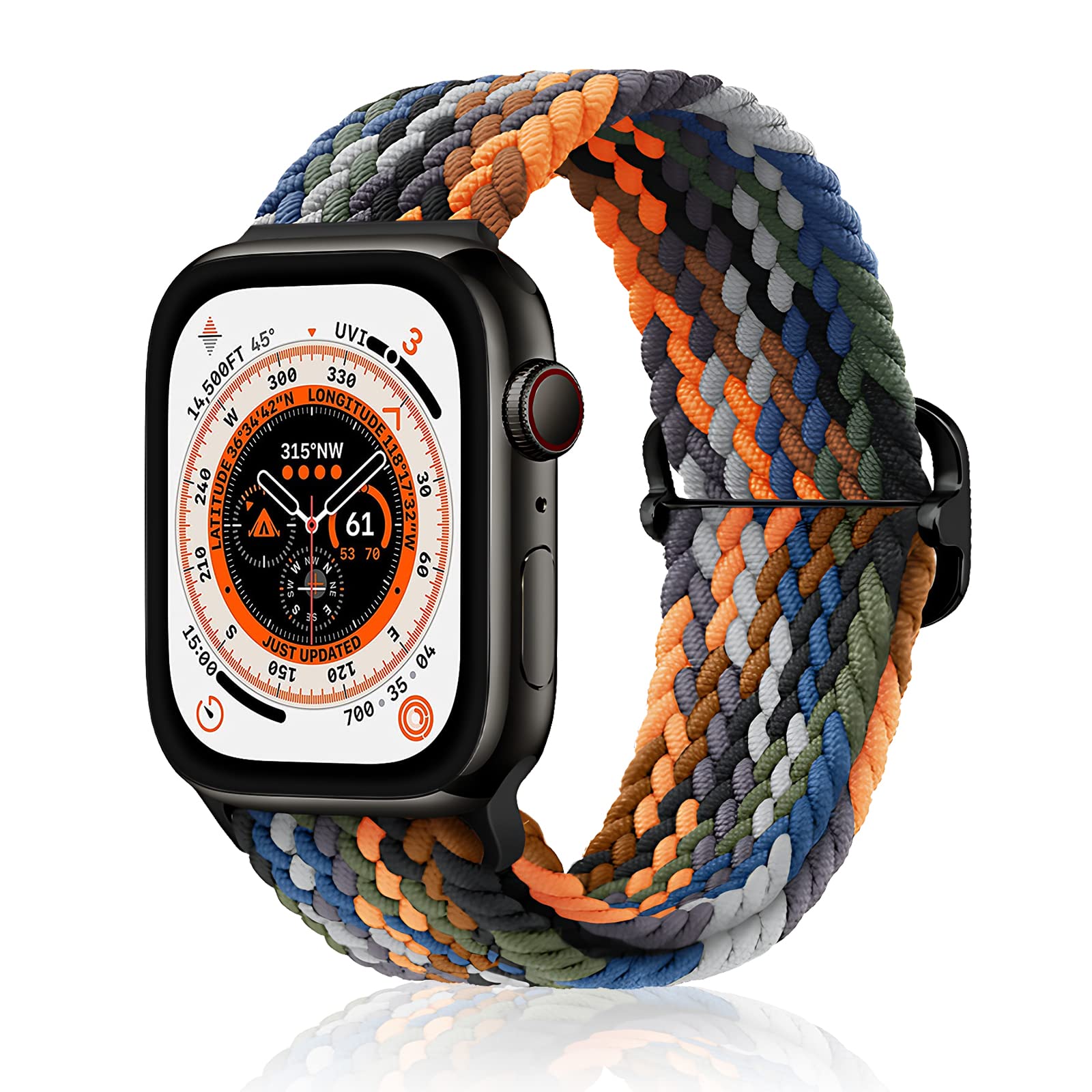 AottomStretchy Solo Loop Compatible with Apple Watch Band 38mm 40mm 41mm 42mm 44mm 45mm 49mm, Adjustable Nylon Braided Elastic Sport Straps Womens Men Wristbands for iWatch Series 8 7 6 5 4 3 2 1 SE Ultra, Elastic Sport Wristbands (42/44/45/49mm, Camouflage)