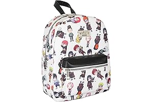 Naruto Shippuden Allover Chibi Character Faux Leather Backpack