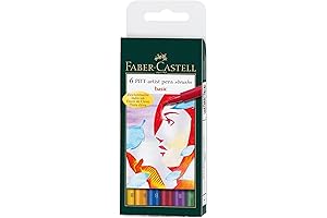 Faber-Castell PITT Artist Brush Pens: Six-Pack Artistic Essential