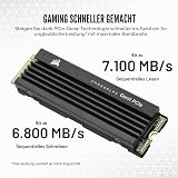 Corsair MP600 PRO LPX 4TB M.2 PCIe NVMe Gen4 x 4 SSD, ottimizzata per PS5 (Fino a 7.100 MB/s in Lettura Sequenziale e 6.800 MB/s in Scrittura Sequenziale, TLC NAND 3D ad alta densità) Nero - 4