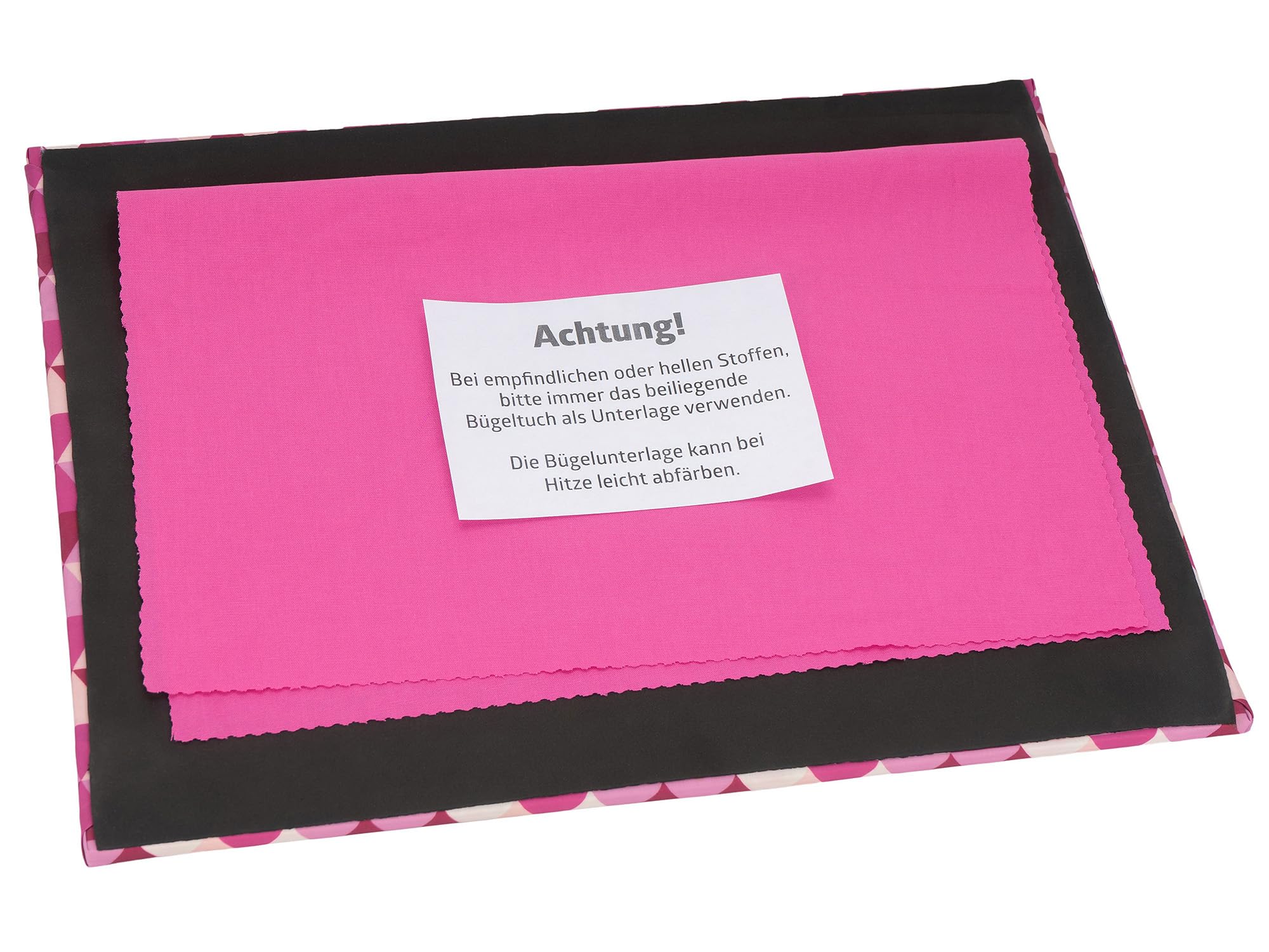 SEMPLIX Prym - Set da stiro con retro antiscivolo, 30 x 40 cm, mini vassoio da stiro 10,5 x 15,5 cm, mini ferro da stiro (bacca/rosa)
