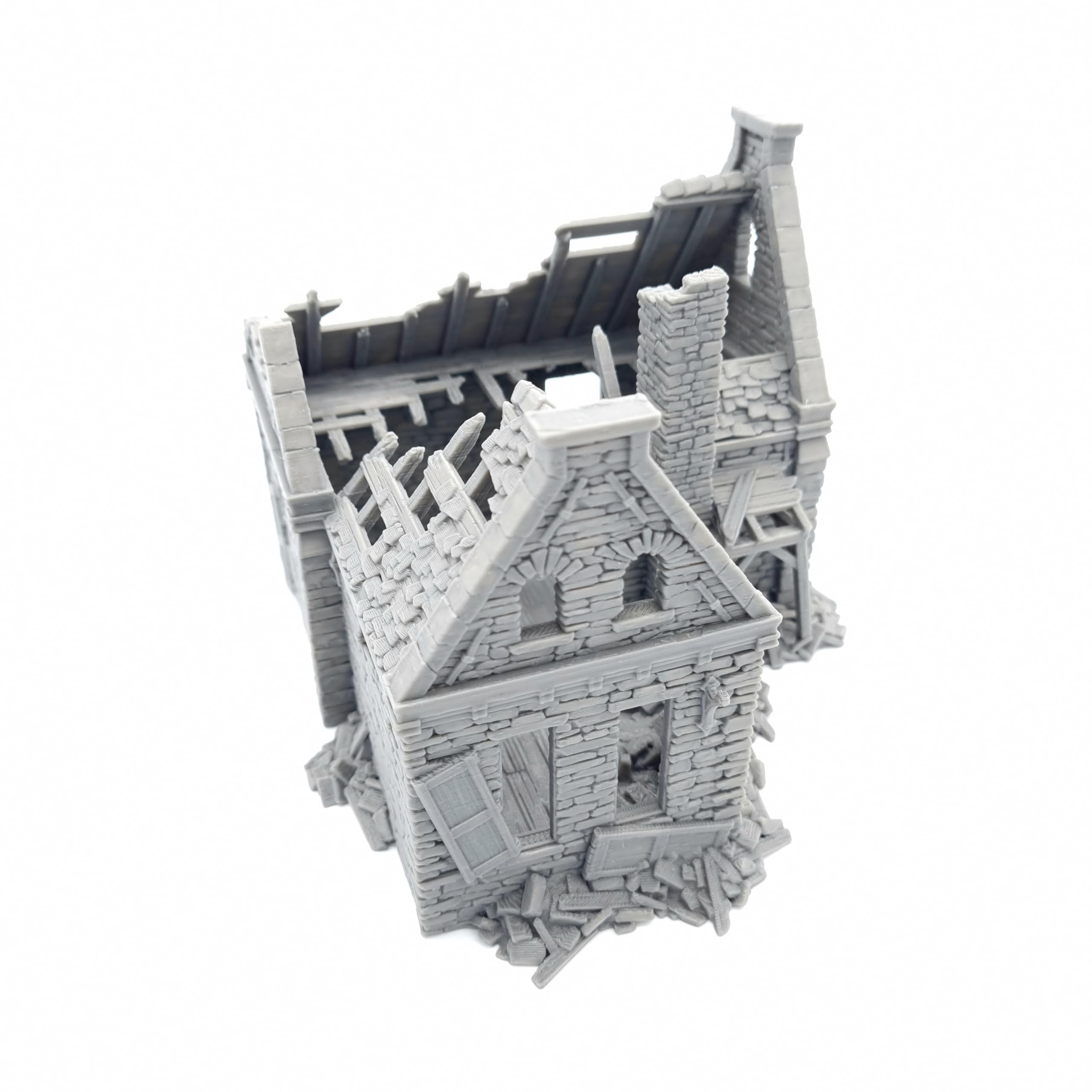 QP3D, Wargame Terrain, Ruined Stone House, Scenery for Tabletop Games 28-32mm Scale Miniatures - Image 3