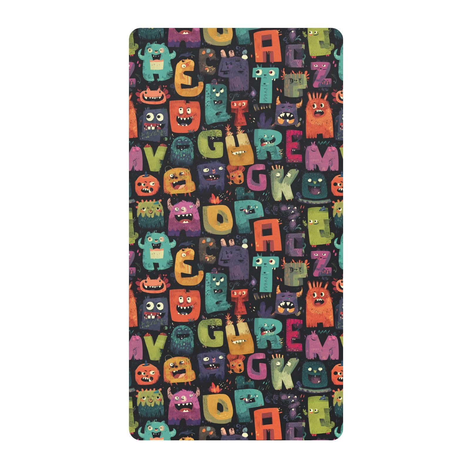 Drap de berceau en coton de qualité premium pour lit de bébé Funny Monsters