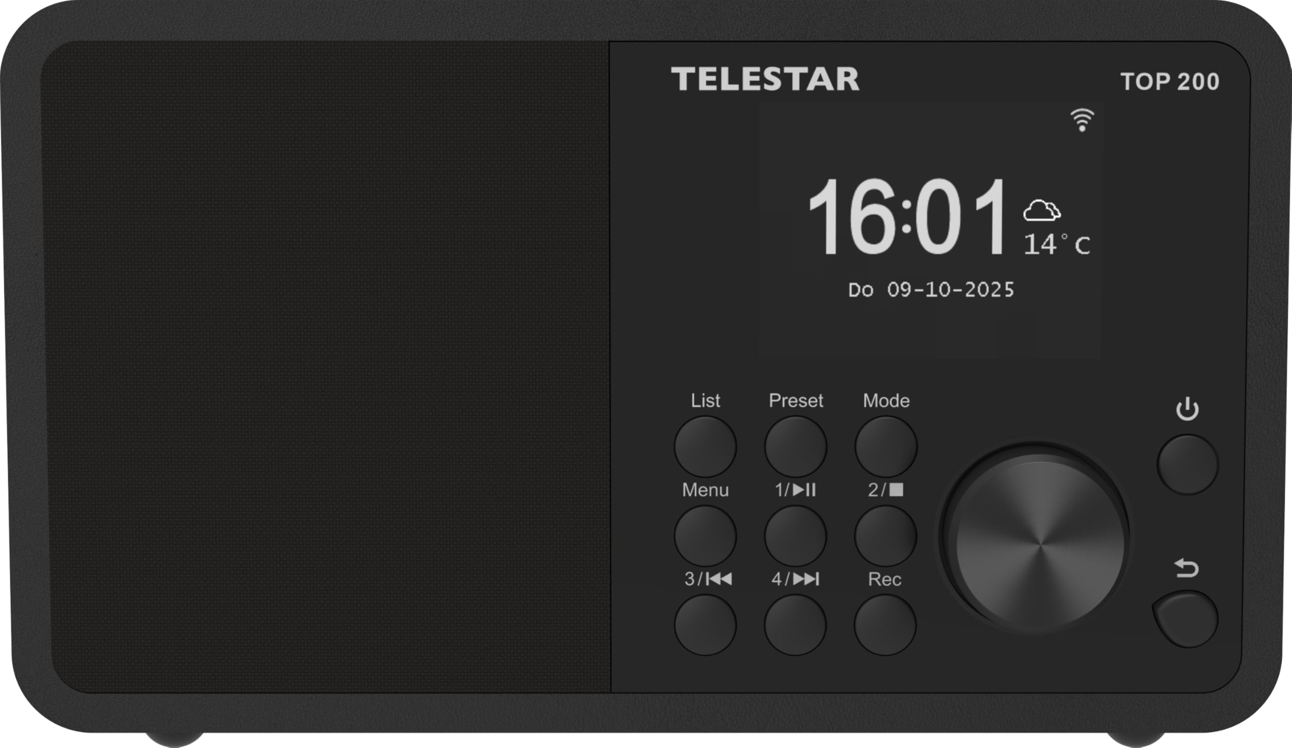 TELESTAR Top 200 – Radio Dab Plus -Internet (Mono, 10 W, Bluetooth Audio-Streaming & Fonction émetteur, Enregistrement USB, système d’Alerte d’Urgence, contrôle Via Application) – Noir