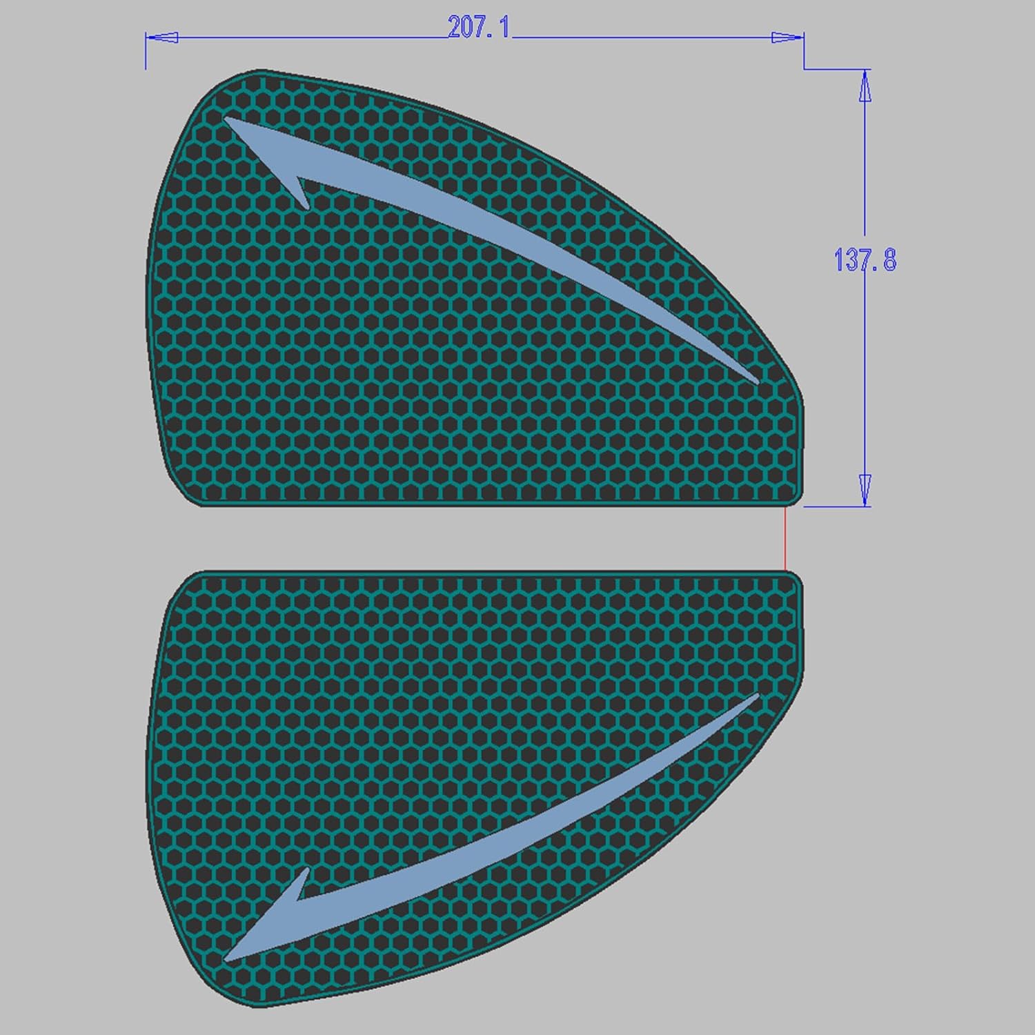 Motorcycle Accessories Tank Pad Kit Side Knee Guard Sticker Fuel Tank Protector Compatible with Honda CB350RS CB350 GB350 GB350C GB350S (2021-2024) (Black)