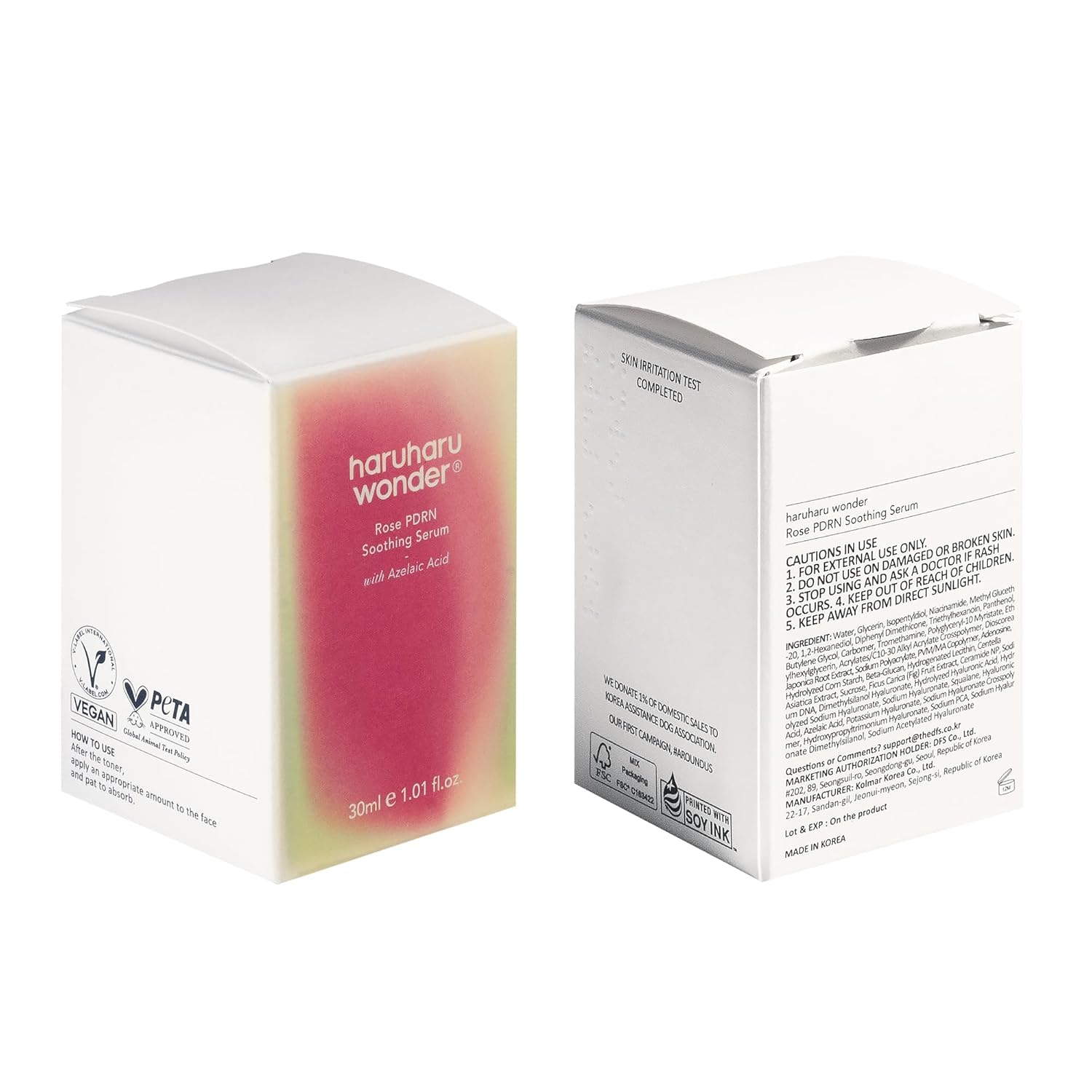 haruharu wonder Rose PDRN Soothing Serum with Azelaic Acid, Redness Relief, Barrier Repair, Bulgarian Rose, Lightweight Formula for Sensitive Skin, Fragrance Free, Korean Skincare, Vegan, 1.01 fl.oz - Image 9