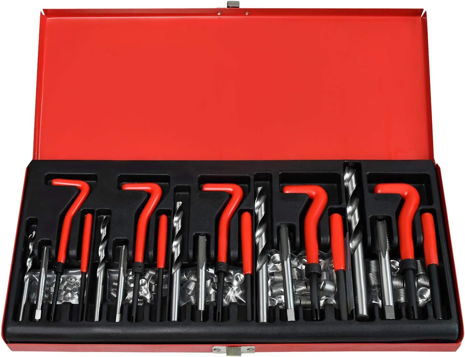 Bituxx Gewinde Reparatur Werkzeug Satz 131 Tlg.  M5 M6 M8 M10 M12  Schneideisen Bohrer Gewindeschneider 81904074