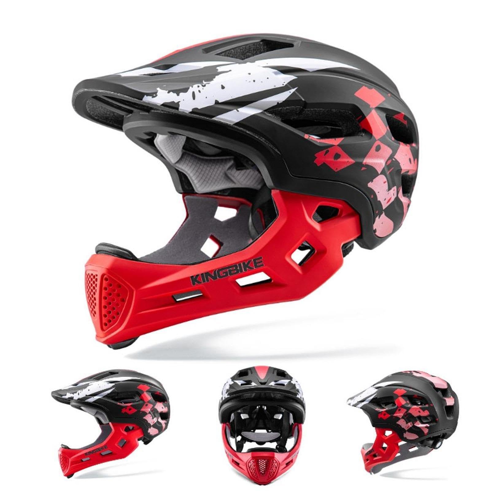 Harilla Casque de Vélo pour Enfants, Casque de Cyclisme pour Skateboard, Accessoires Cyclisme pour Enfants, Casque Intégral Réglable Antichoc pour Skateboard, Vélo, Roller, Rouge
