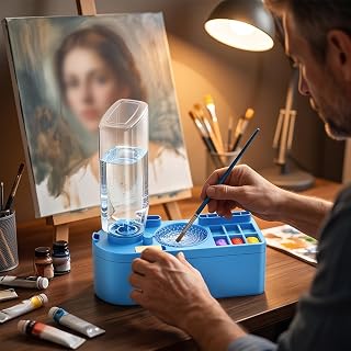Paint Brush Cleaner Tool, Brush Rinser Cup Painting Water Circulation | Art Supplies for Acrylic, Watercolor and Water Based Creative Gift for Adult Artist Beginner and Painter