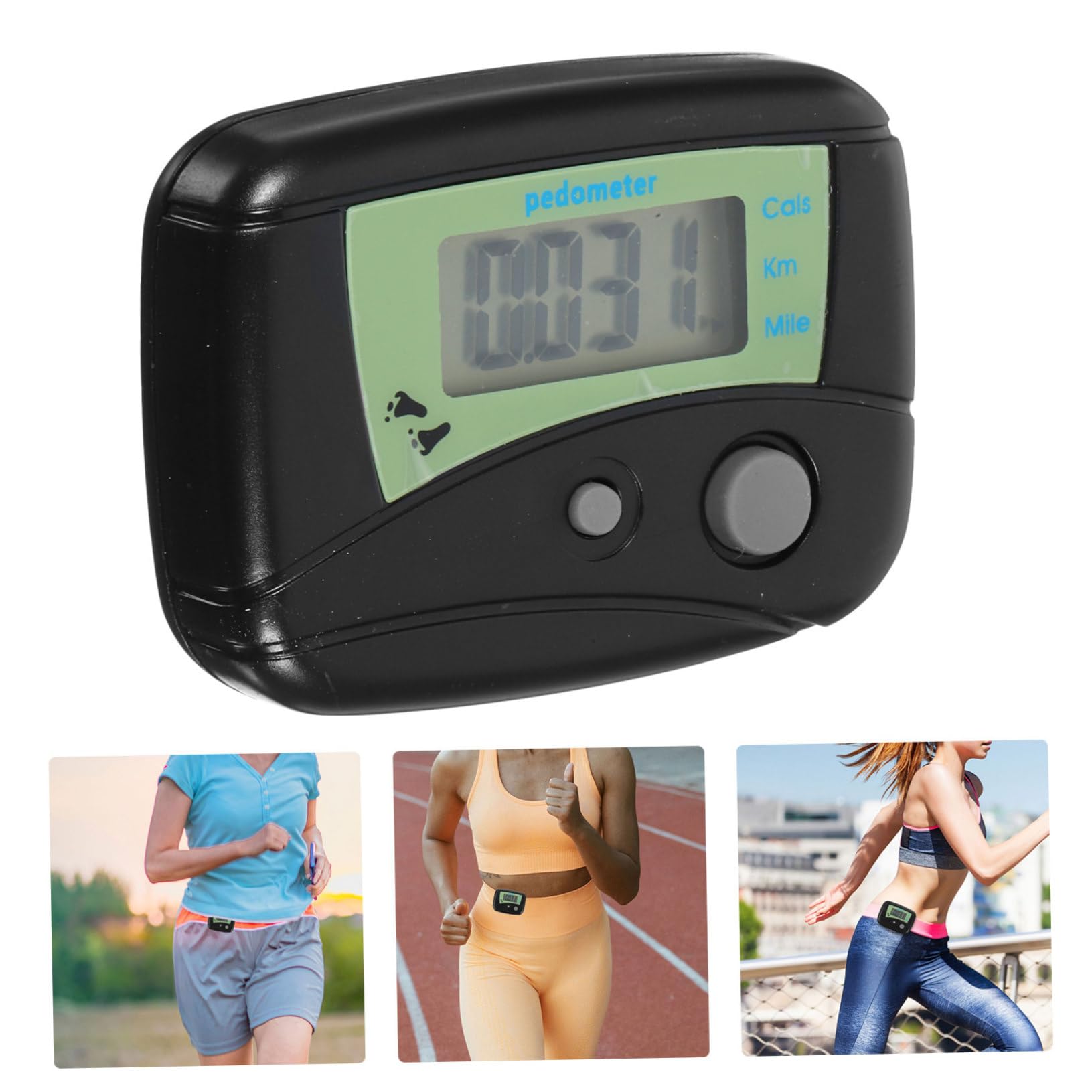 10 Pièces Compteur de Distance à Pied Compteur de Pas podomètre EUR de Pas numérique Clip podomètre sur EUR de Calories Pas à Pas numérique Black