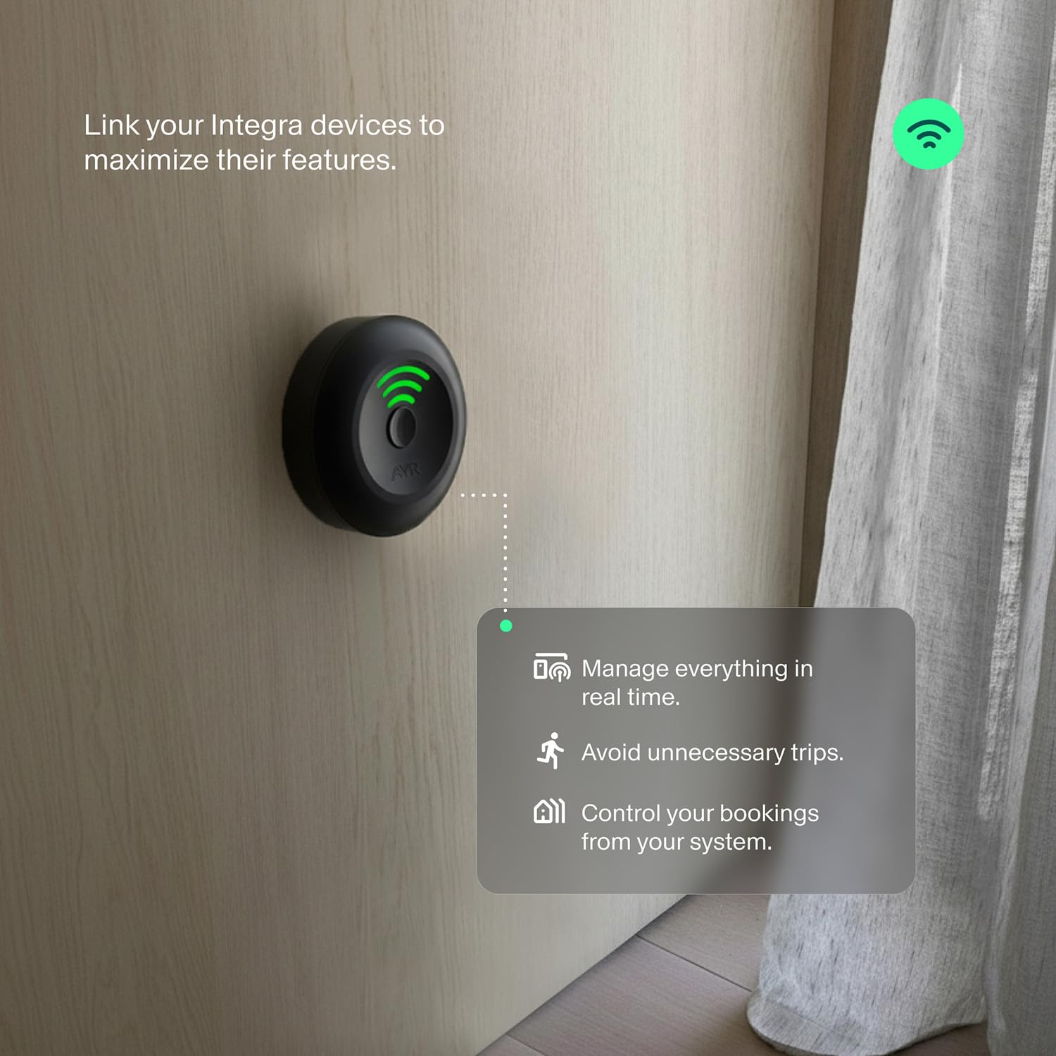 INT_NEX, il gateway AYR Opening Doors per connessione WiFi/Bluetooth. Finitura nera opaca.