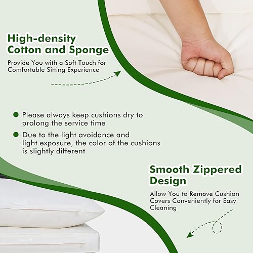 Miniatura 5 de Tangkula Patiojoy - Juego de muebles de patio para exteriores juego de conversación de mimbre de polietileno con mesa de madera de acacia maciza y