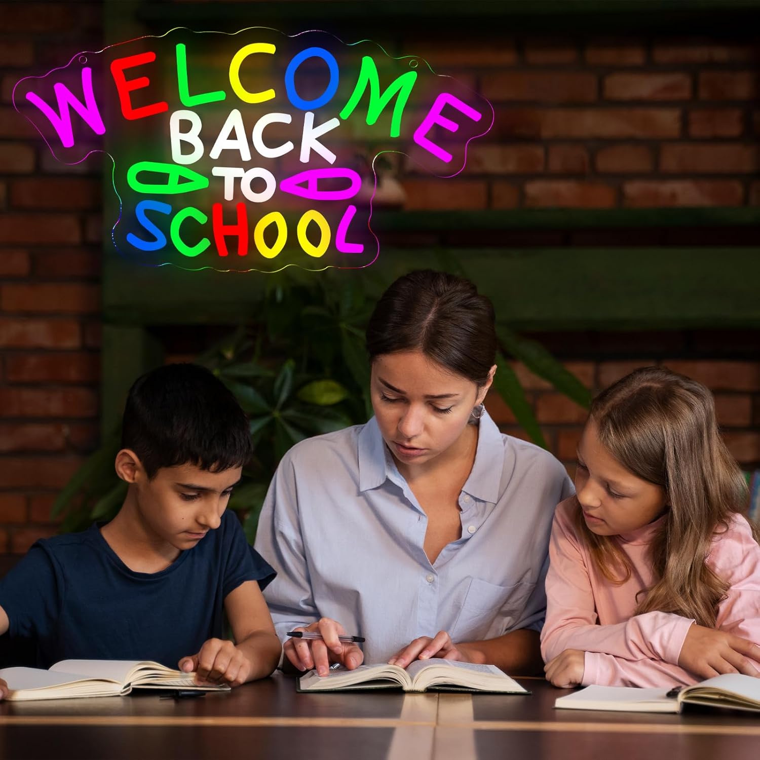 Welcome Back to School Neon Signs for Wall Decor，Led Neon Light for Bedroom，Study Room,Classroom，Christmas Birthday Party Gift