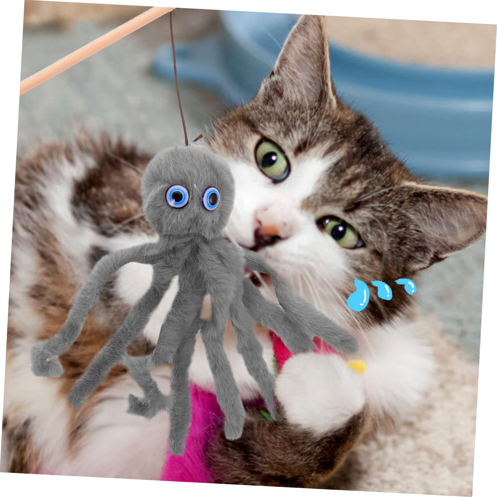 Happyyami 10stücke Interaktive Katzenspielzeuge Oktopus Für Spannende Spielstunden Lustiger Katzen-Teaser Zur Stressbewältigung Und Stärkung Der Tier-Mensch-bindung