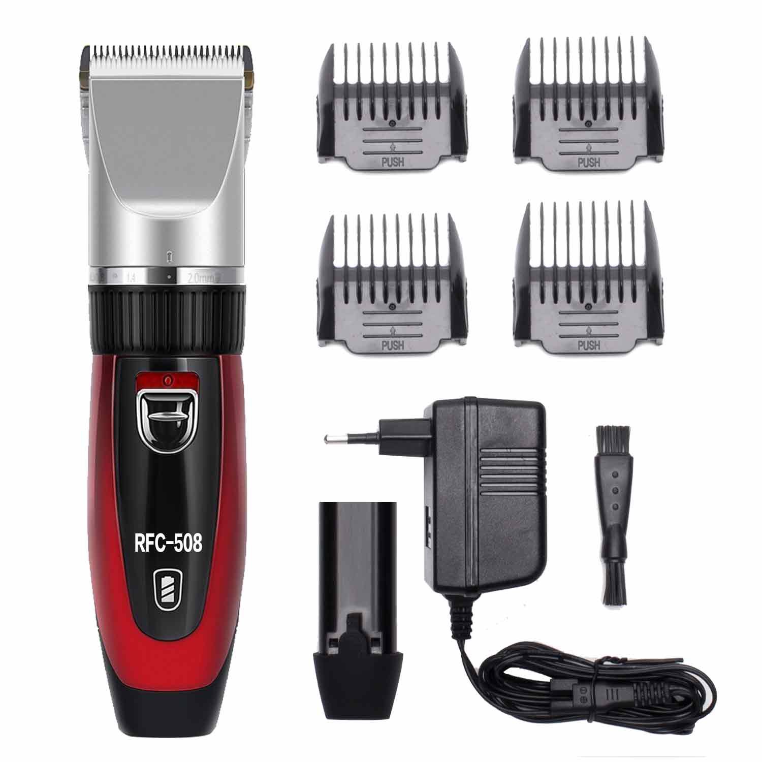 Surker Rasoio Elettrico Regolatore Barba e Capelli a 4 pettini e 5 lunghezze selezionabili 2 batterie