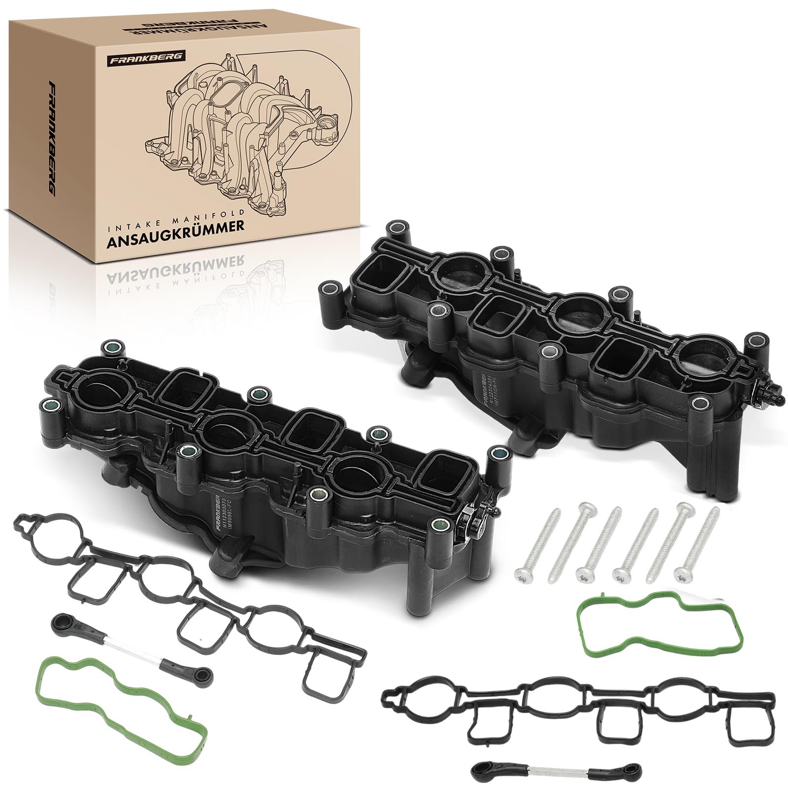 2 x kolektor ssący z pierścieniem uszczelniającym, kompatybilny z A4 A4 Avant 8K2 B8 A5 8T3 8TA 2,7L 3,0L 2007-2012 059129711BF